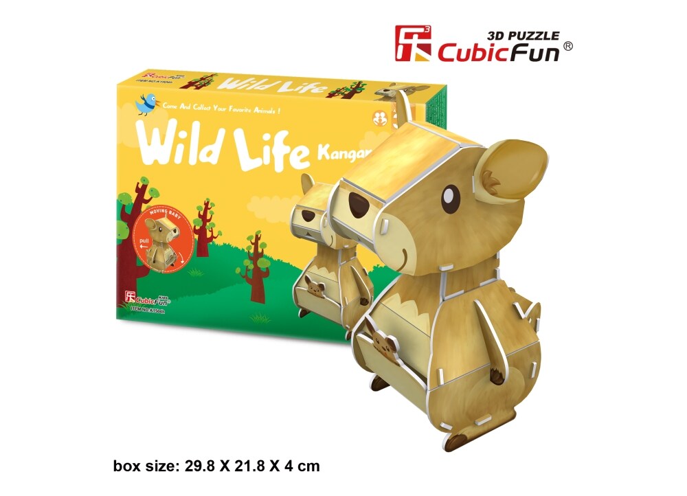 wild life kangaroo cubic 3
