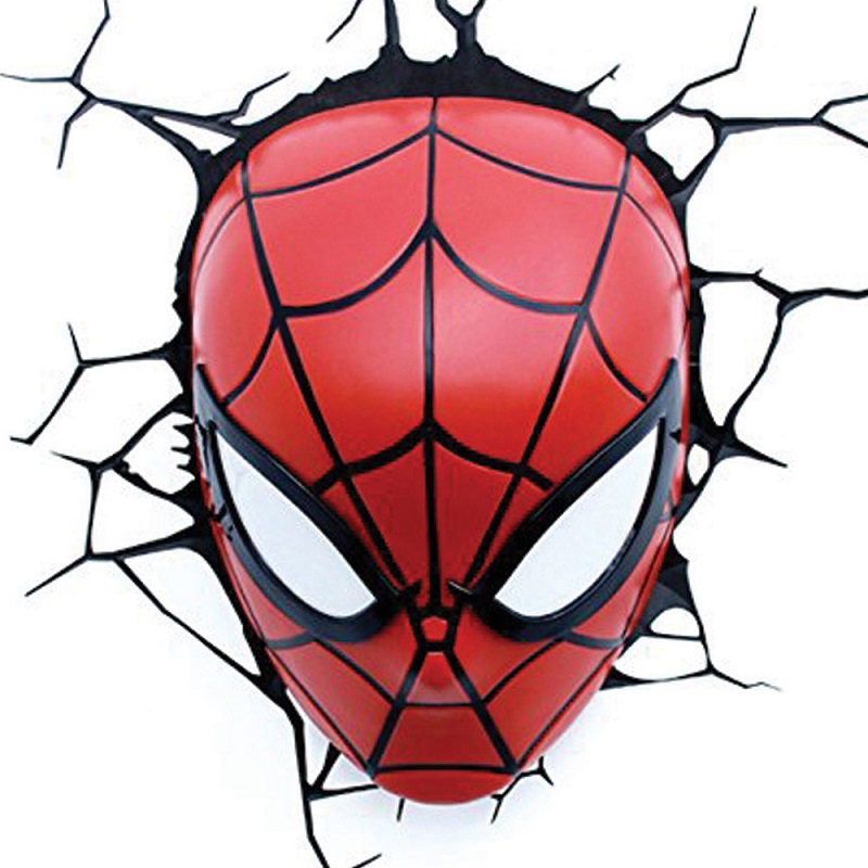 3d light spiderman face 1