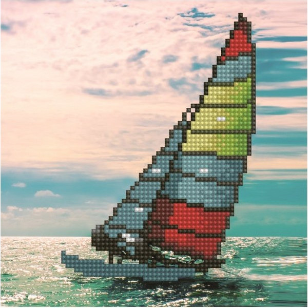 diamond dotz sailboat kamvas diamond painting kit 20x20cm 50465